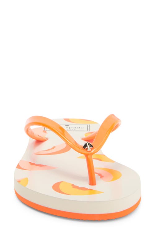 Shop Kate Spade New York Feldon Flip Flop Sandal In Peaches Print