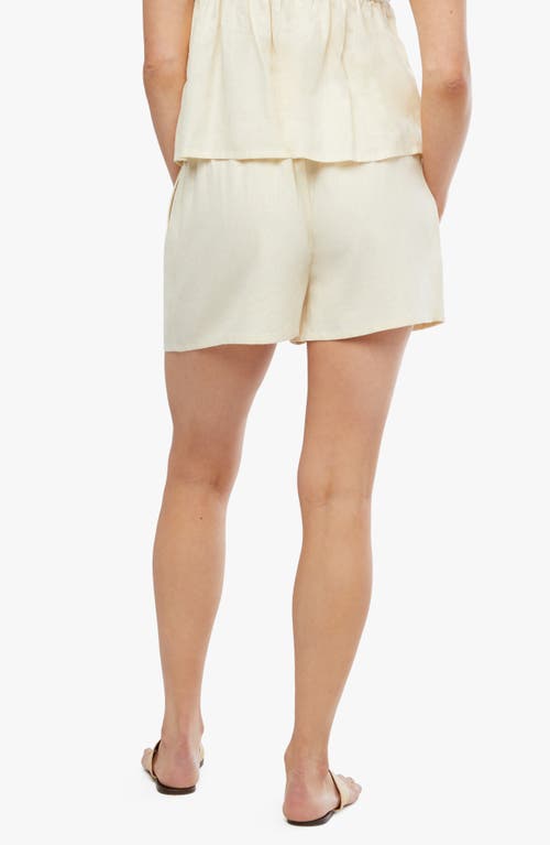 Shop Weworewhat We Wore What Linen Blend Shorts In Antique White