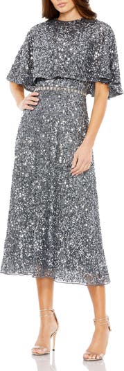 Mac Duggal Sequin Cape Sleeve Cocktail Dress | Nordstrom