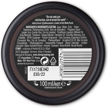 Intelligent Nutrients Tousled Texture Matte Paste - Formerly Matte Texture Paste - Styling Pomade with Matte Finish (2 oz)