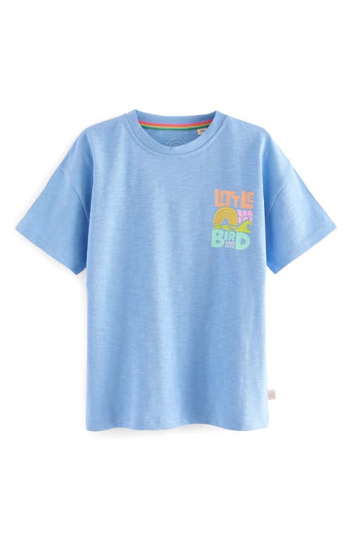 Shop Little Bird Kids'  Cotton Graphic T-shirt In Blue