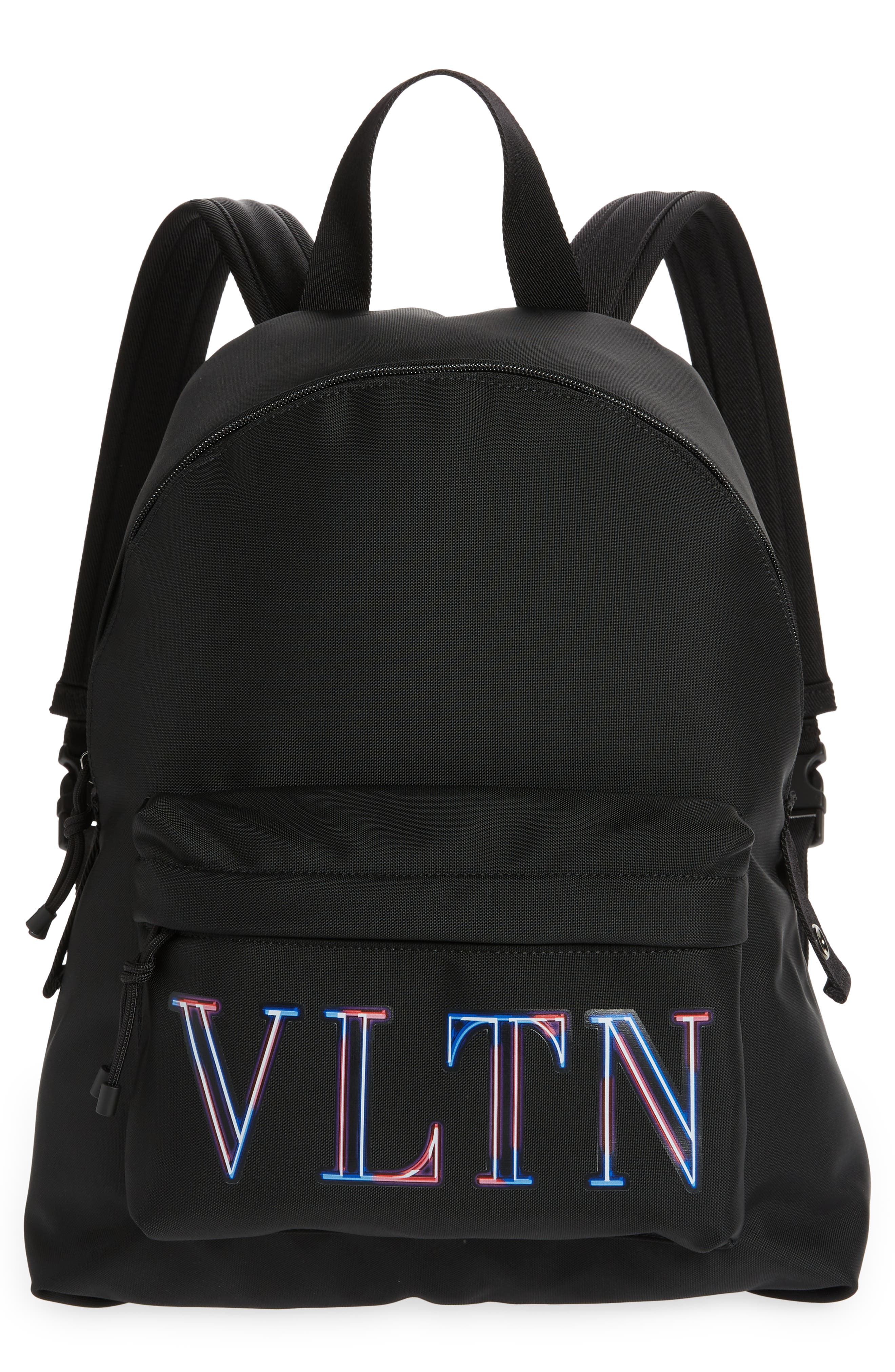 Valentino Garavani Backpack in Nero & Multicolor, Black. Size all.