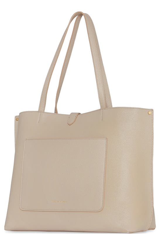 Shop Rebecca Minkoff Megan Leather Tote In Stone