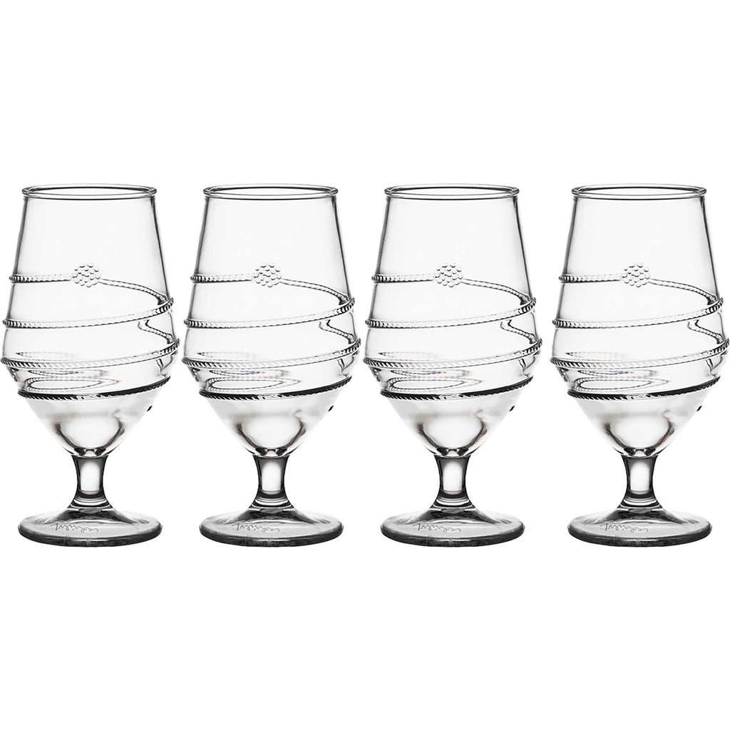 Juliska Amalia Acrylic Goblet, Set Of 4 In Clear