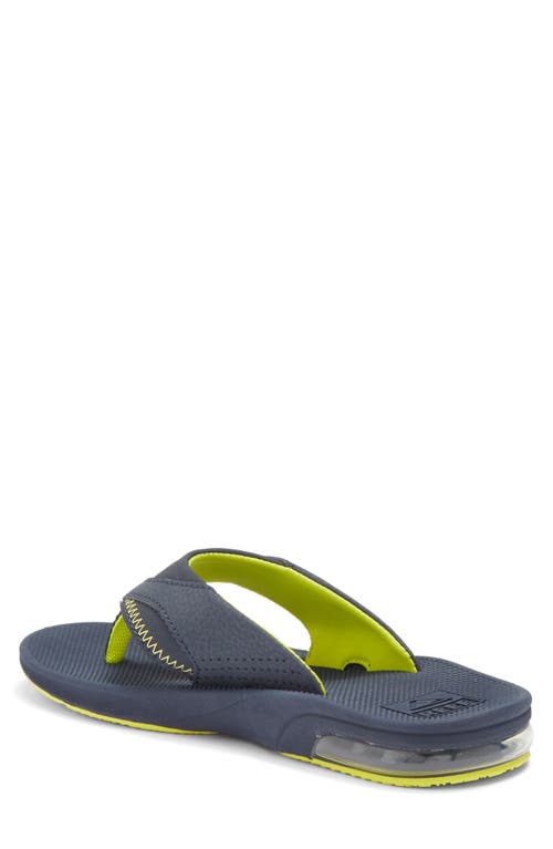 Shop Reef Kids' Fanning Flip Flop In Lime/navy