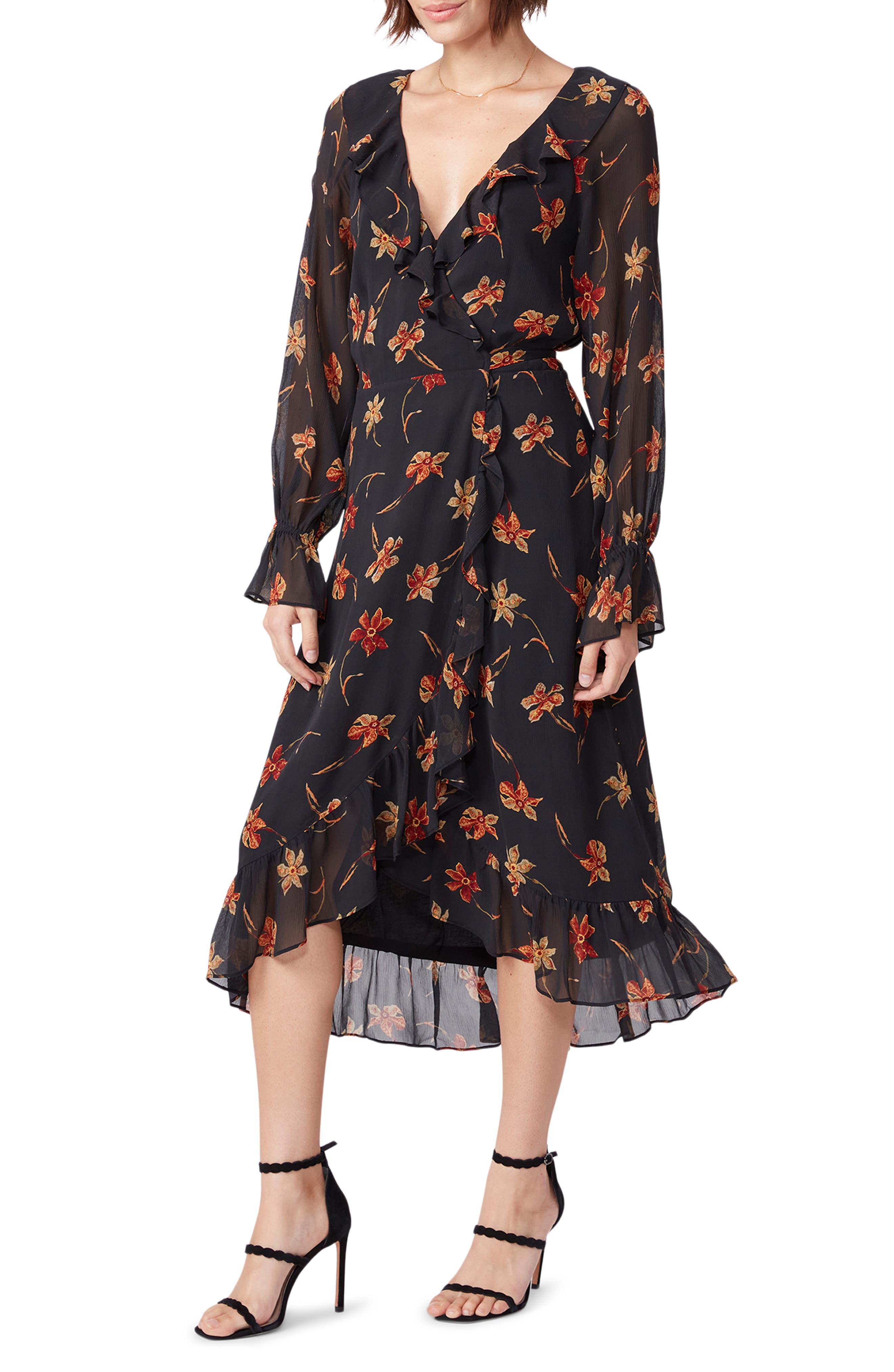 vittoria long sleeve silk dress paige