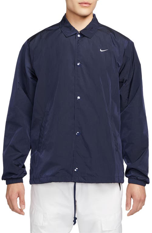 Nike Coach's Jacket in Midnight Navy/White