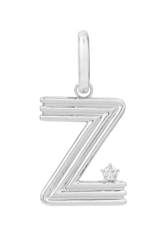 Shop Adina Reyter Groovy Letter Charm Pendant In Silver - Z