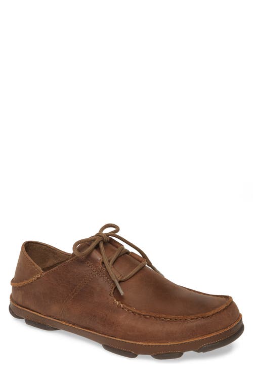 Shop Olukai 'ohana Li Ili Moc Toe Derby In Tan/mustang Leather