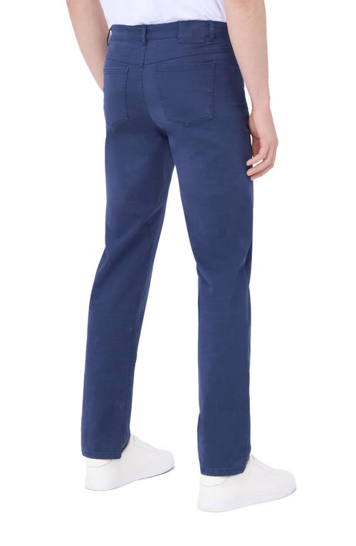 Shop Bugatchi Preston Straight Leg Five Pocket Pants In Navy