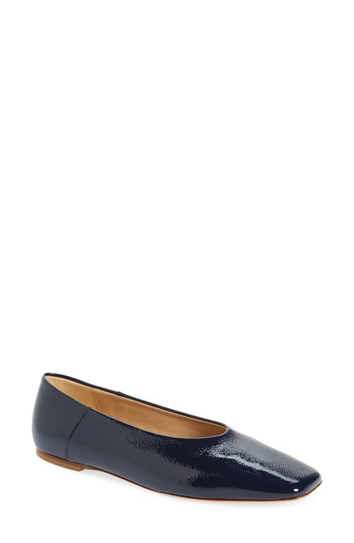 Cellina Flat in Navy Patent