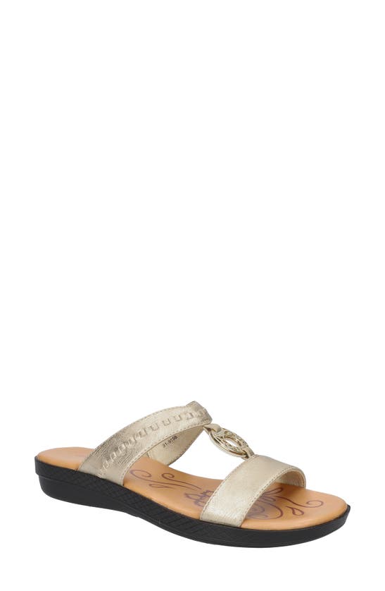 Easy Street Talia Wedge Sandal In Gold