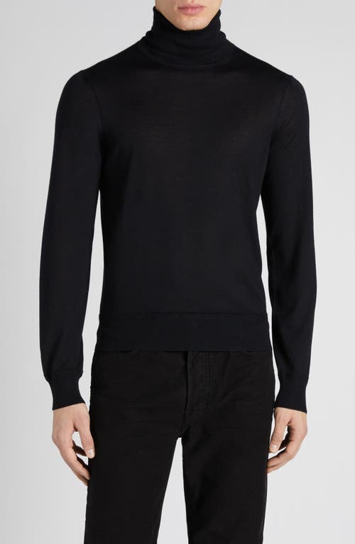 TOM FORD Fine Gauge Cashmere & Silk Turtleneck Sweater Black at Nordstrom, Us