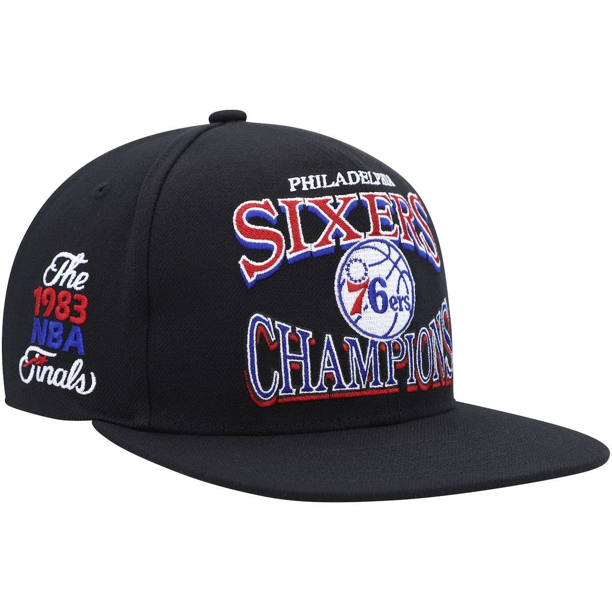 Mitchell & Ness Men's Mitchell & Ness Black Philadelphia 76ers Hardwood ...