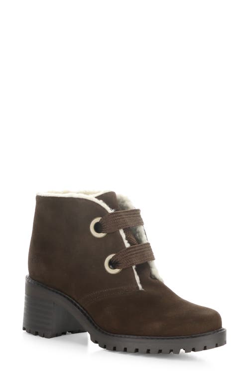 Index Leather Ankle Boot in Coffee Suede/Mini