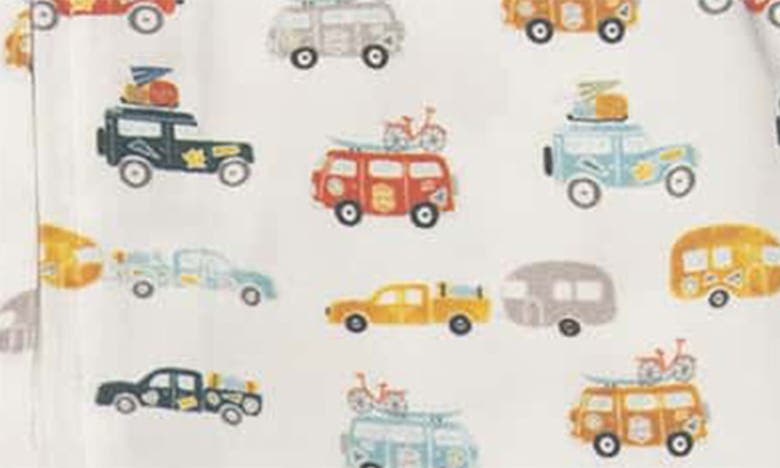 Shop Loulou Lollipop Campers Print Fitted One-piece Pajamas In Camper Vans
