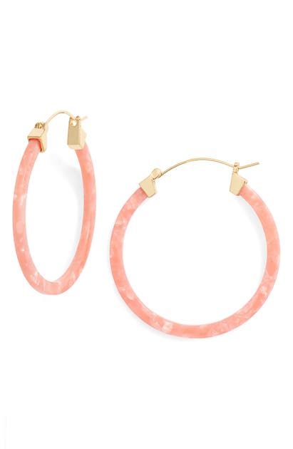 Click to view more detailed imagery on our partner's website Sterling Forever Hoop Earrings In Coral