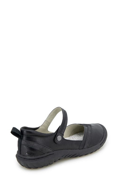 Jbu Raven Mary Jane Flat In Black/shimmer