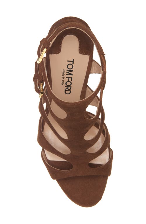 Tom Ford Paradis Cage Sandal In 1b039 Dark Whisky