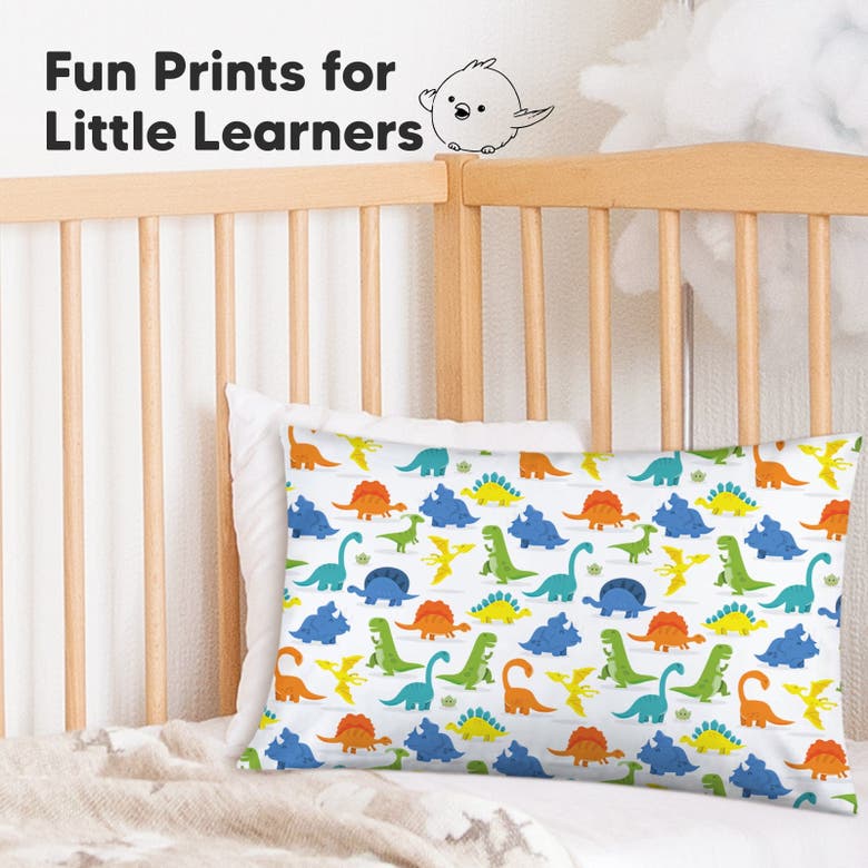 Shop Keababies Printed Toddler Pillowcase 13x18" In Happy Dino