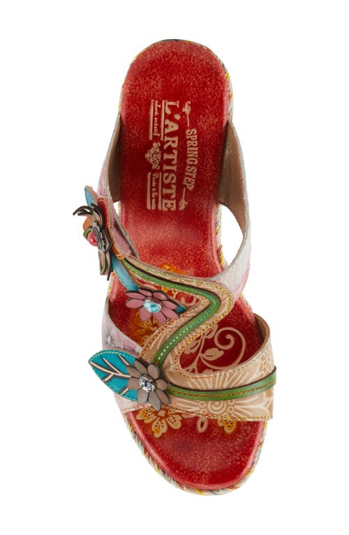 Shop L'artiste By Spring Step Dreamt Slide Sandal In Red Multi