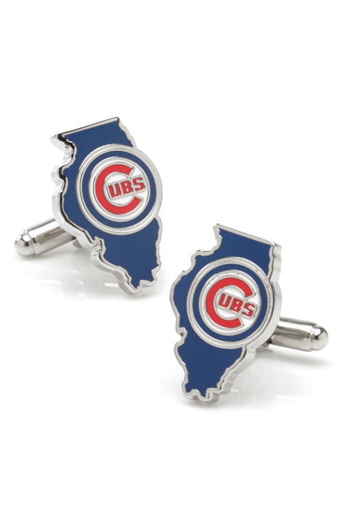 Cufflinks, Inc. MLB Chicago Cubs Cuff Links in Chicago Cubs State Shaped 