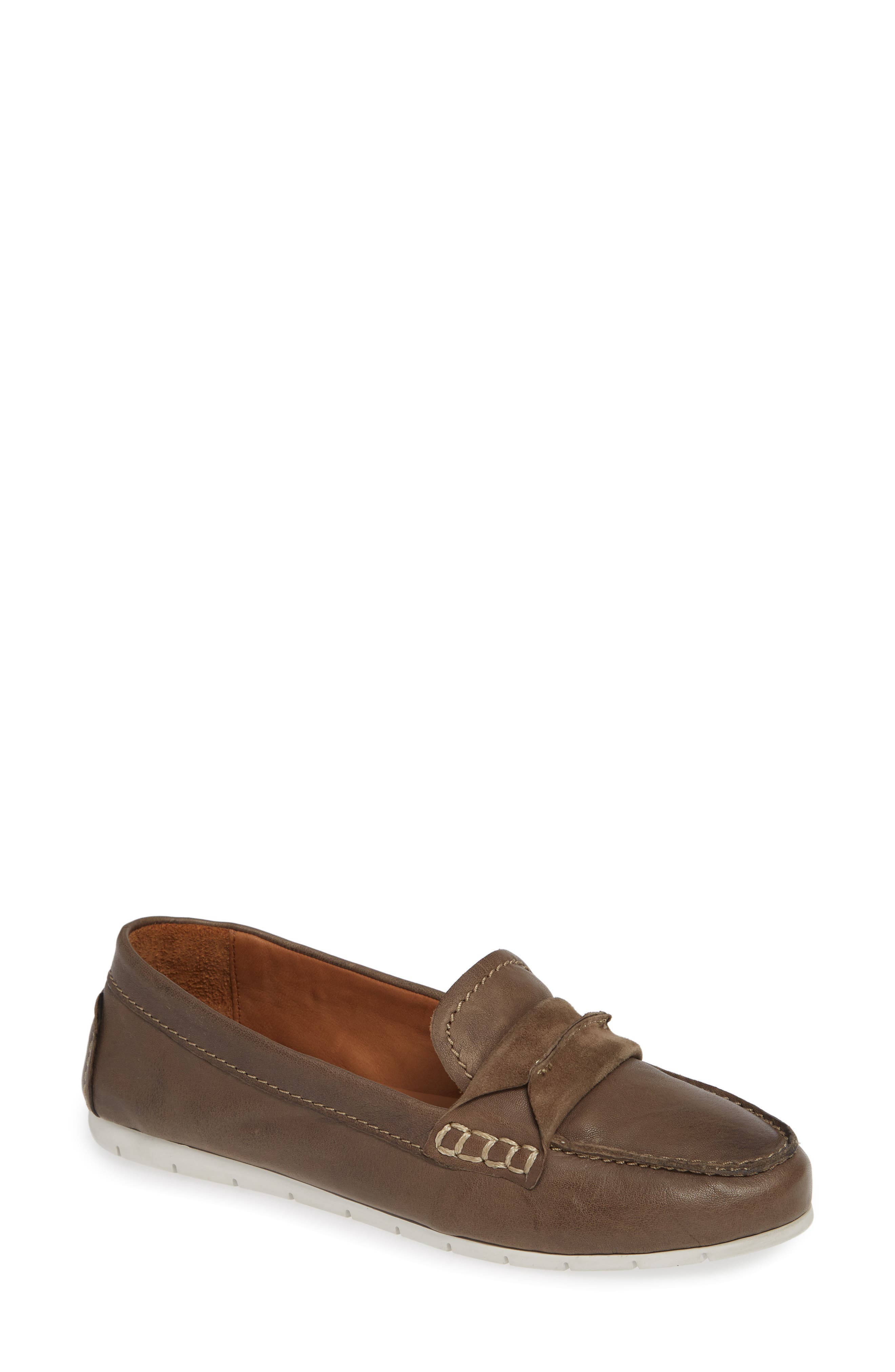 Frye Sedona Top Seam Moccasin Loafer, Grey