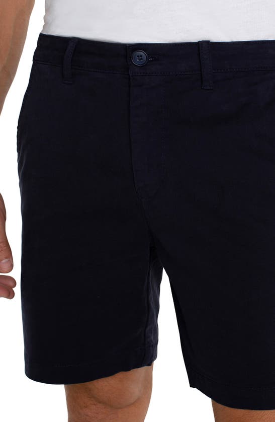 Liverpool Los Angeles Flat Front Stretch Twill Trouser Shorts In Ink