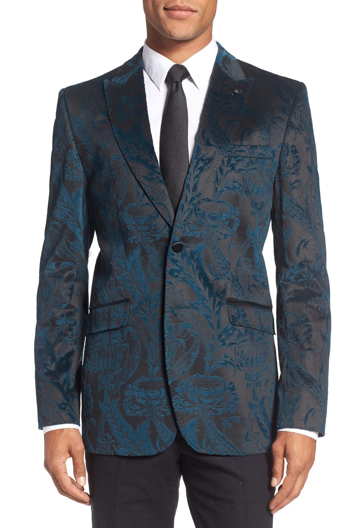 Ted Baker London Pashion Trim Fit Paisley Velvet Dinner Jacket Nordstrom