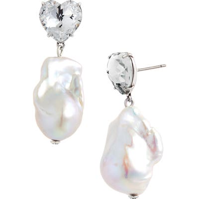 Tory Burch Baroque Pearl & Crystal Earrings