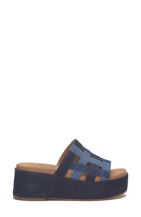 Shop Lucky Brand Ulrich Platform Sandal In Medium Dark Denim