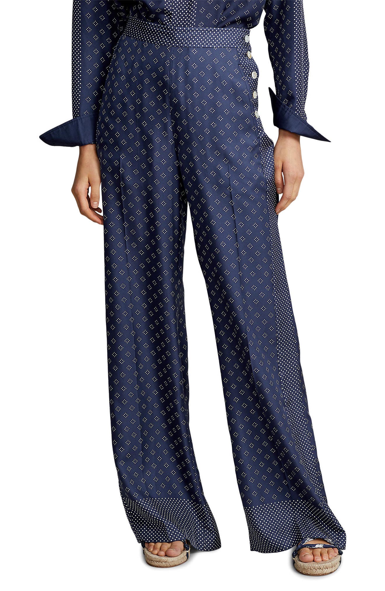 ralph lauren silk trousers