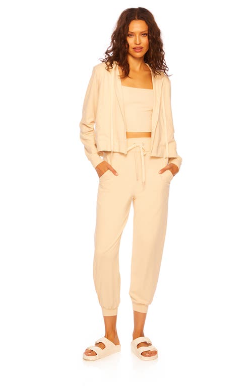 Shop Susana Monaco Drawstring Ankle Joggers In Belgian Creme