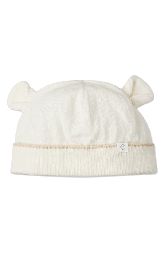 Shop Mori Footed Sweater Romper & Hat Set In Cream