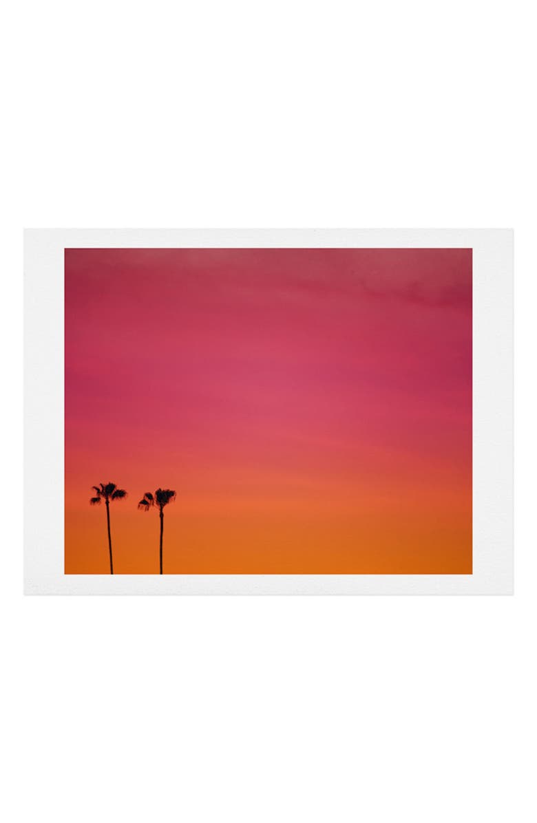 DENY DESIGNS Catherine McDonald - Los Angeles Sunset Art Print, Main, color, Pink