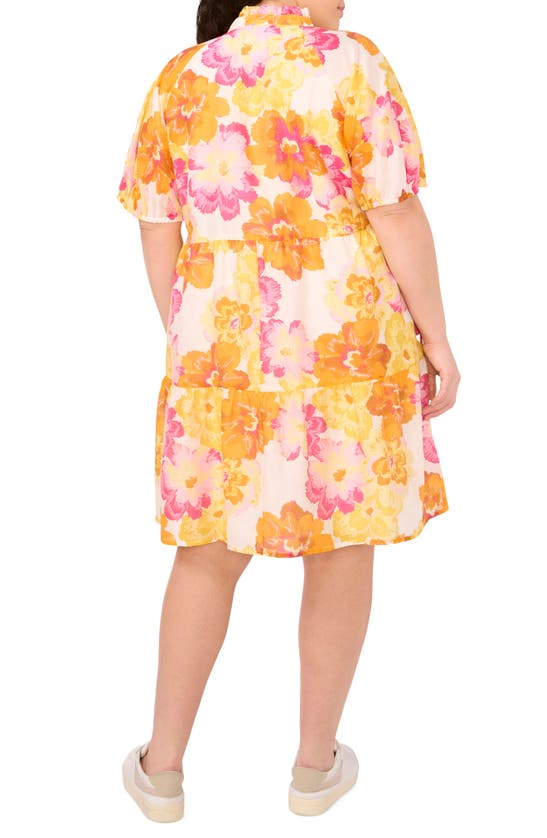Shop Cece Floral Babydoll Dress In Radiant Yellow