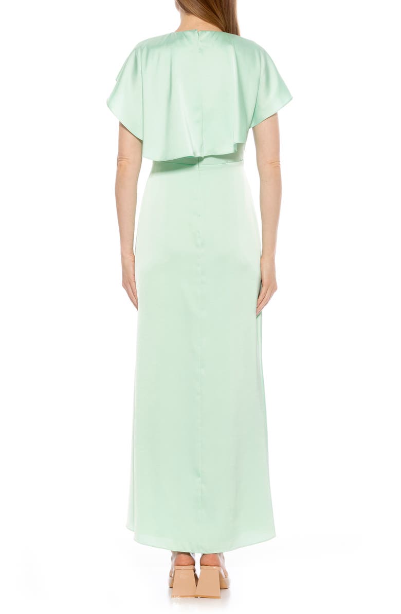 Alexia Admor Danica Capelet Sleeve Satin Maxi Dress | Nordstromrack