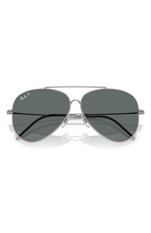 Ray Ban Ray-ban Aviator Reverse 59mm Pilot Sunglasses In Gunmetal