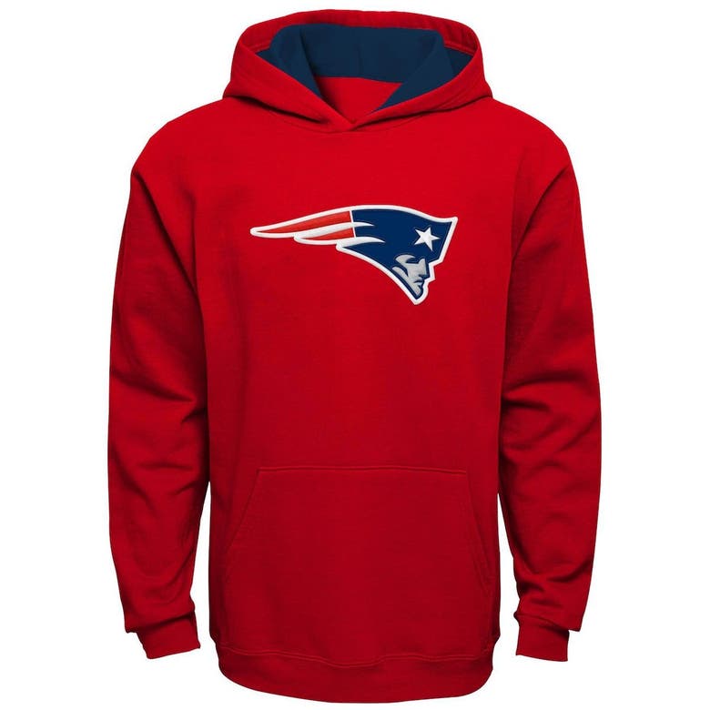 Outerstuff Kids' Youth Red New England Patriots Fan Gear Prime Pullover Hoodie