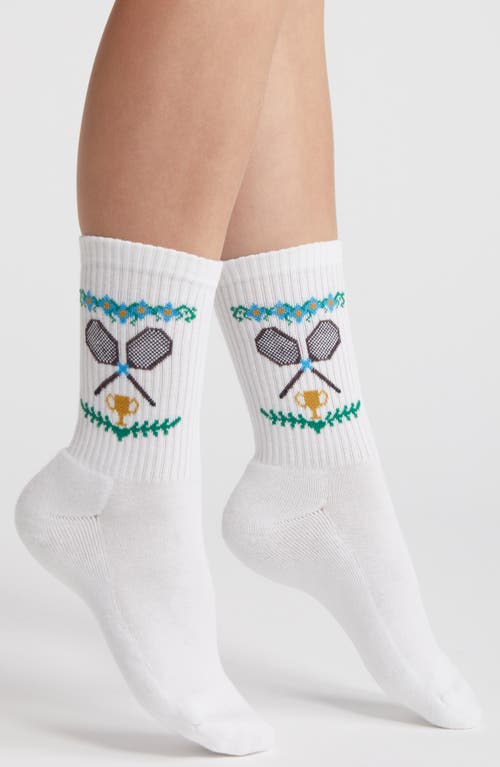 Shop American Trench Center Court Crew Socks In White