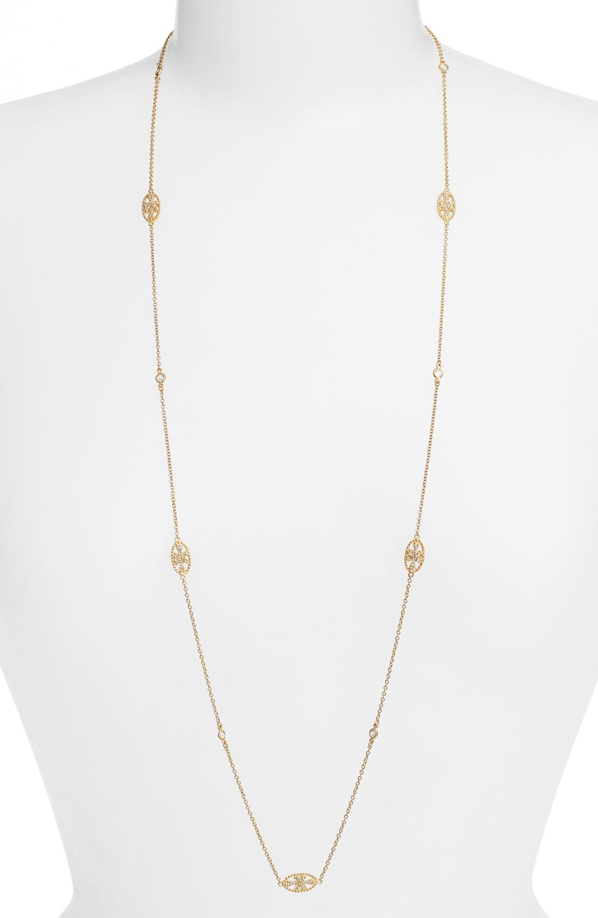 FREIDA ROTHMAN 'The Standards' Long Love Knot Station Necklace | Nordstrom