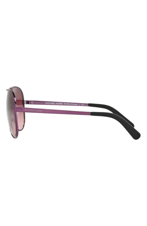 Michael Kors Collection 59mm Aviator Sunglasses In Plum/burgundy Gradient