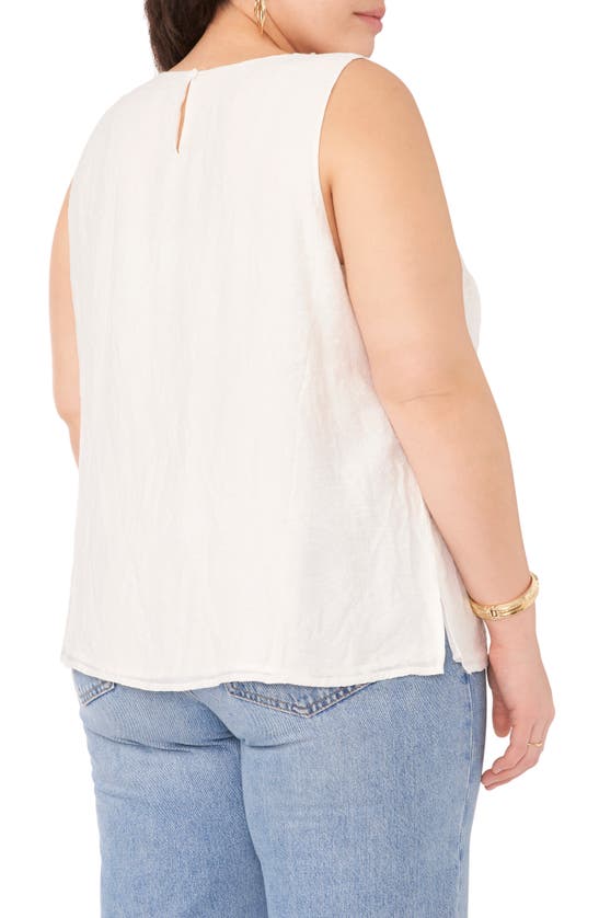 Shop Vince Camuto Beaded Sleeveless Top In New Ivory