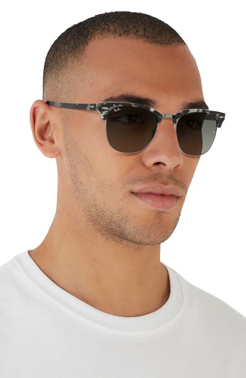 Shop Ray Ban Ray-ban Clubmaster 51mm Gradient Round Sunglasses In Gray Havana/grey Gradient