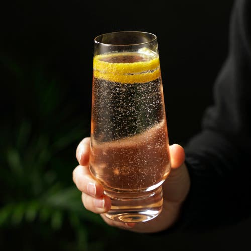 Viski Weighted Stemless Champagne Flutes In Clear