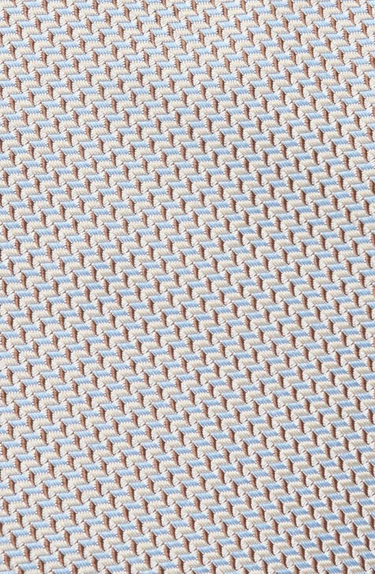 Shop Nordstrom Caldwell Mini Geometric Pattern Silk Tie In Taupe