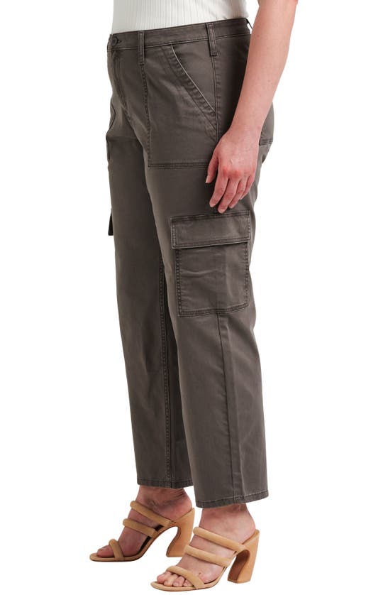 Shop Silver Jeans Co. Suki Curvy Straight Leg Cargo Pants In Grey