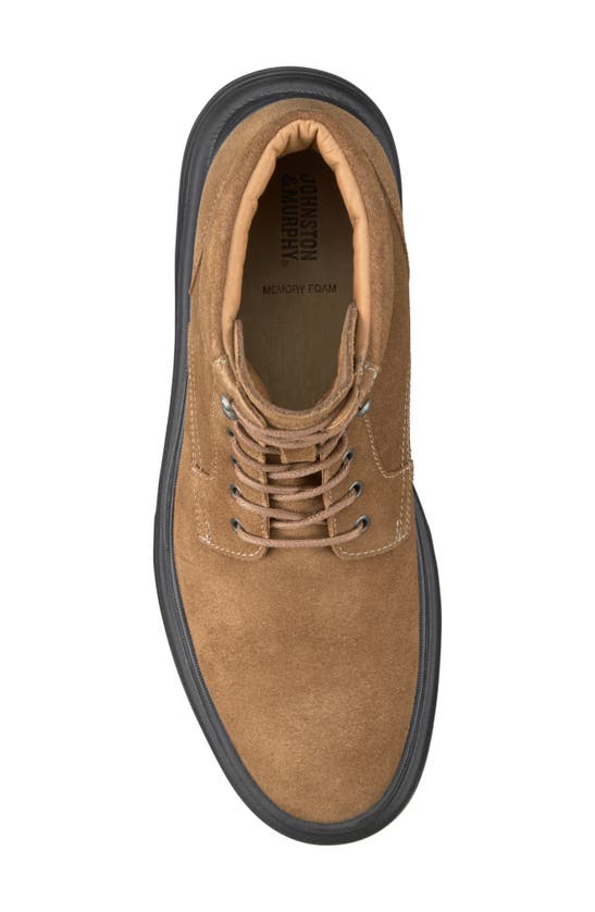 Johnston & Murphy Kelton Plain Toe Boot In Taupe Suede