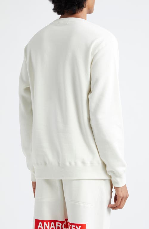 Shop Undercover Anarchy Is The Key Cotton Fleece Sweatshirt In Off White