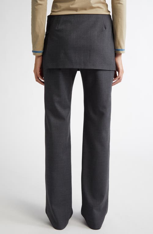 Paloma Wool Archive Layered Wool Blend Trousers In Grey